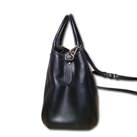 Coach Crossgrain Leather Small Margot Carryall Crossbody Shoulder Bag Black - Picture 5 of 8